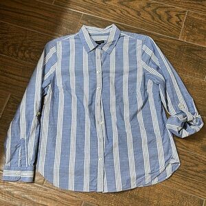 Talbots denim like long sleeve shirt size 14